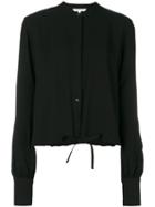 Helmut Lang - Slit Back Shirt - Women - Viscose - M, Black, Viscose