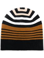 Sonia Rykiel Striped Beanie Hat - Black