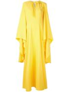 Ingie Paris Draped Sleeve Gown - Yellow