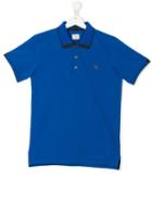 Armani Junior - Teen Logo Polo Shirt - Kids - Cotton - 16 Yrs, Blue