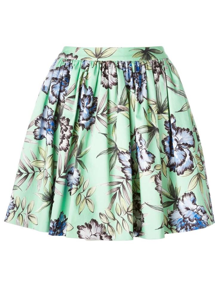 Alice+olivia 'tania' Skirt, Women's, Size: 8, Green, Cotton/polyester/spandex/elastane