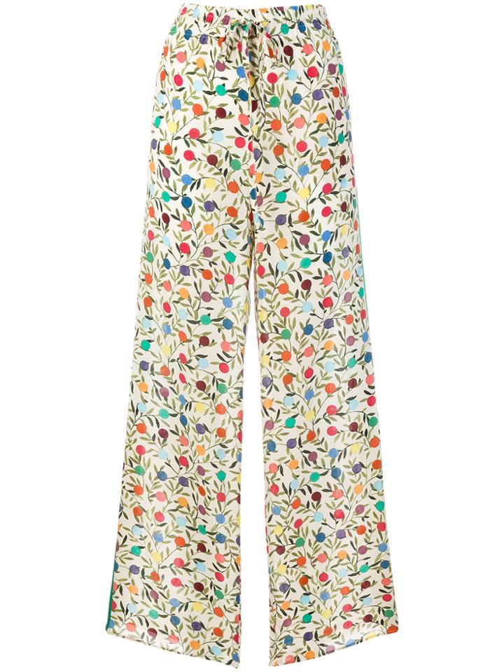 Red Valentino Flared Printed Trousers - Nude & Neutrals