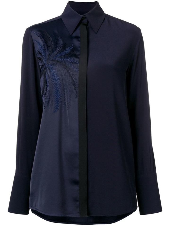 Victoria Victoria Beckham Embroidered Blouse - Blue