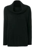 P.a.r.o.s.h. Cowl-neck Long Sleeve Sweater - Black