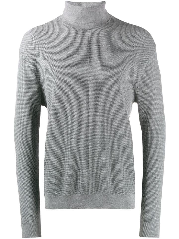Pringle Of Scotland Turtleneck Fine Knit Sweater - Grey