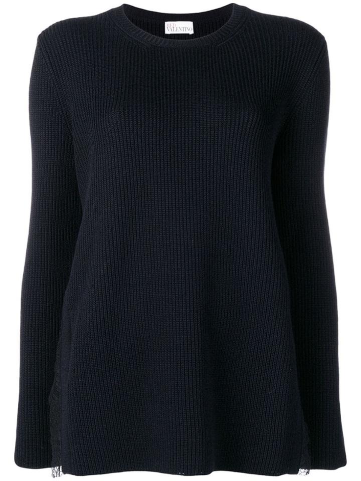 Red Valentino Lace Insert Jumper - Blue