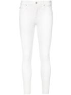 Ag Jeans Cropped Super Skinny Jeans, Women's, Size: 24, White, Cotton/polyester/polyurethane/lyocell