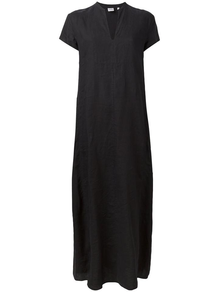 Aspesi Notched Neckline Dress, Women's, Size: 46, Black, Linen/flax