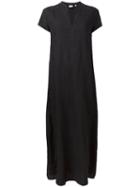 Aspesi Notched Neckline Dress, Women's, Size: 46, Black, Linen/flax