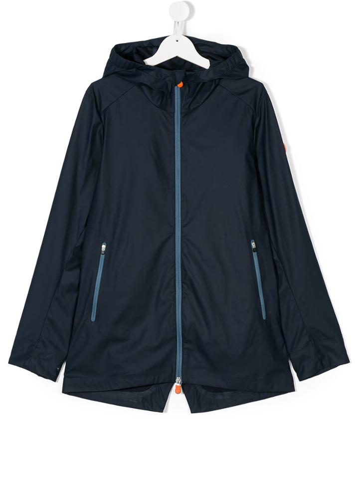 Save The Duck Kids Teen Zip-up Hooded Jacket - Blue