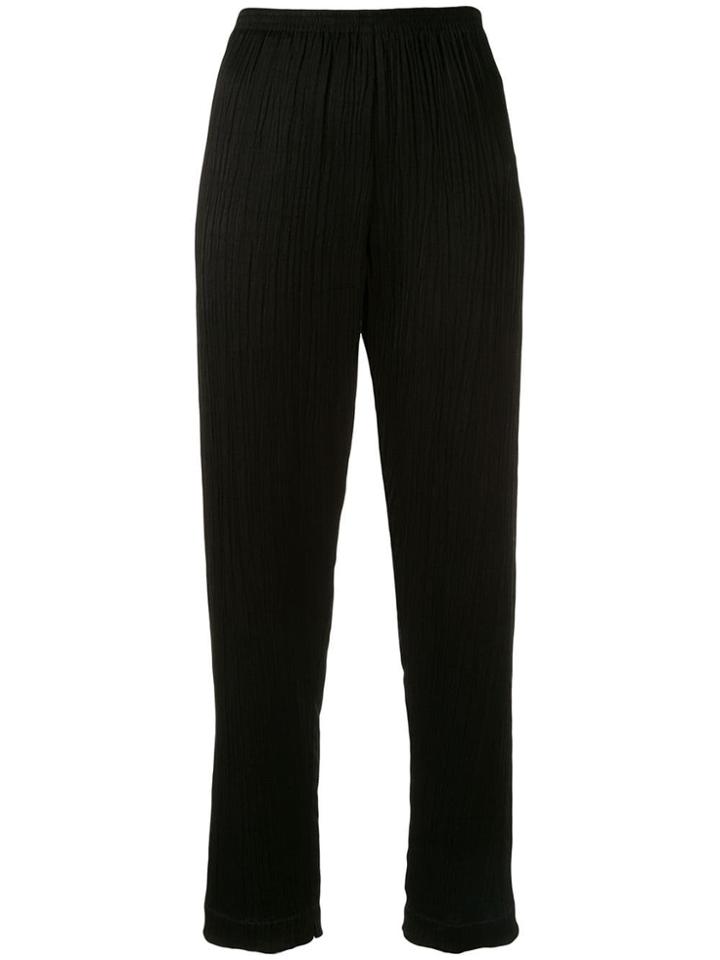 Forte Forte Crinkle Pleat Trousers - Black