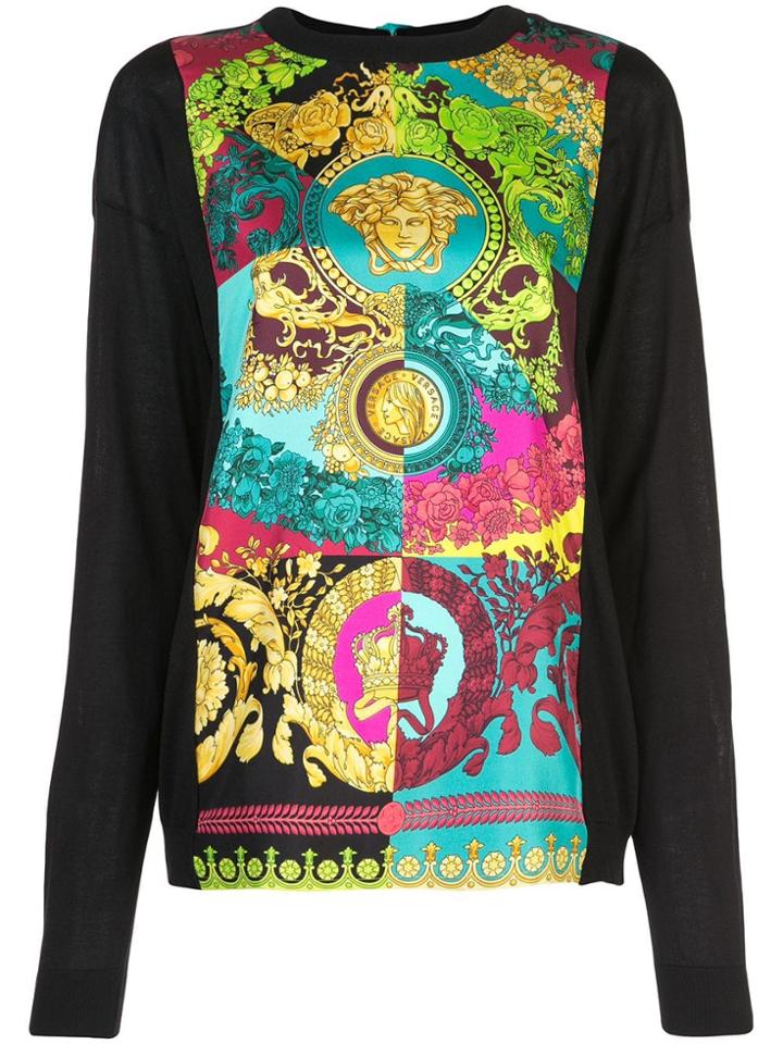 Versace Technicolor Baroque Print Top - Multicolour