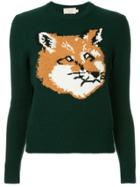 Maison Kitsuné Knit Printed Jumper - Green