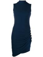 Balmain Draped Mini Dress - Blue
