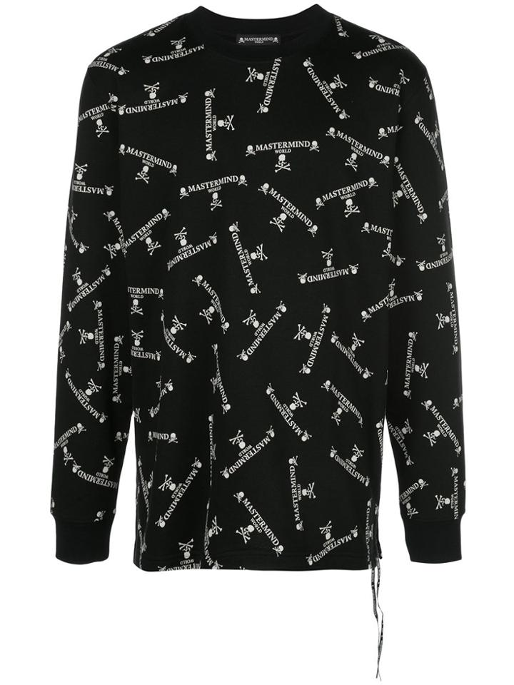 Mastermind World Logo Print Sweatshirt - Black