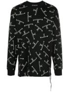 Mastermind World Logo Print Sweatshirt - Black