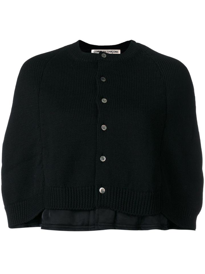 Comme Des Garçons Lined Cropped Cardigan - Black