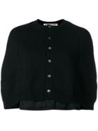 Comme Des Garçons Lined Cropped Cardigan - Black