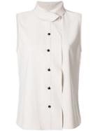 Giorgio Armani Sleeveless Fitted Top - Neutrals