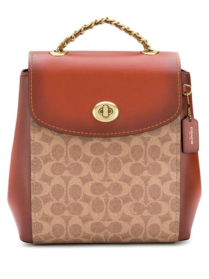 Coach Signature Logo Backpack - Brown