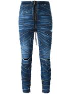 Dsquared2 Panelled Skinny Jeans, Women's, Size: 40, Blue, Cotton/spandex/elastane