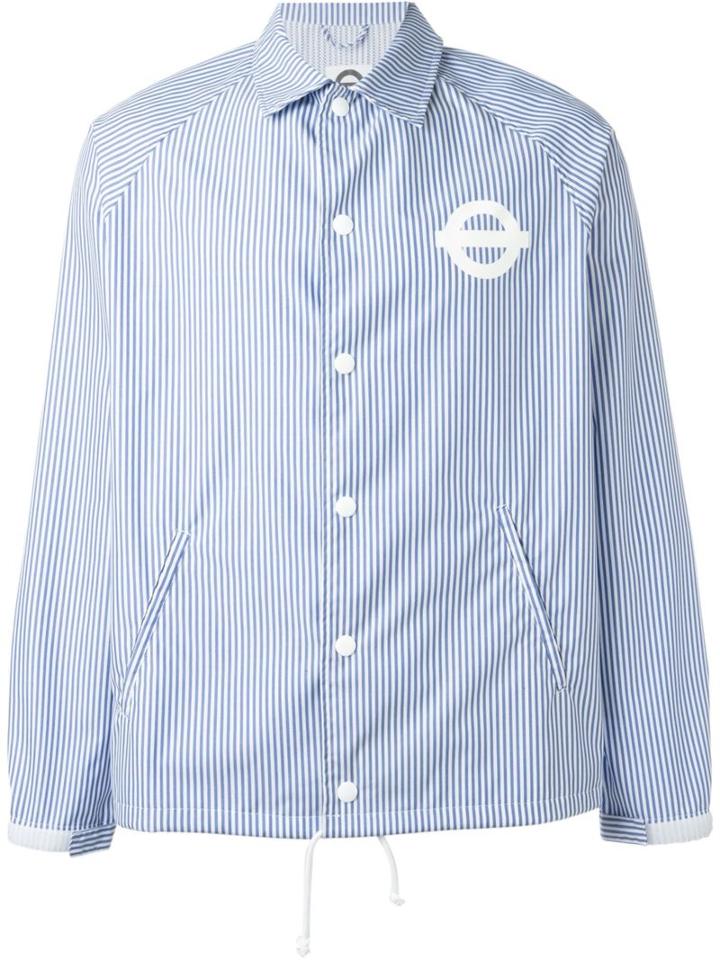 Roundel London Striped Jacket, Men's, Size: L, Blue, Cotton/polyester