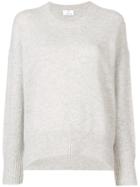 Allude Side Slit Sweater - Grey