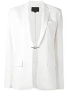 Alexander Wang Bike Chain Blazer, Women's, Size: 10, White, Polyester/spandex/elastane/acetate/viscose