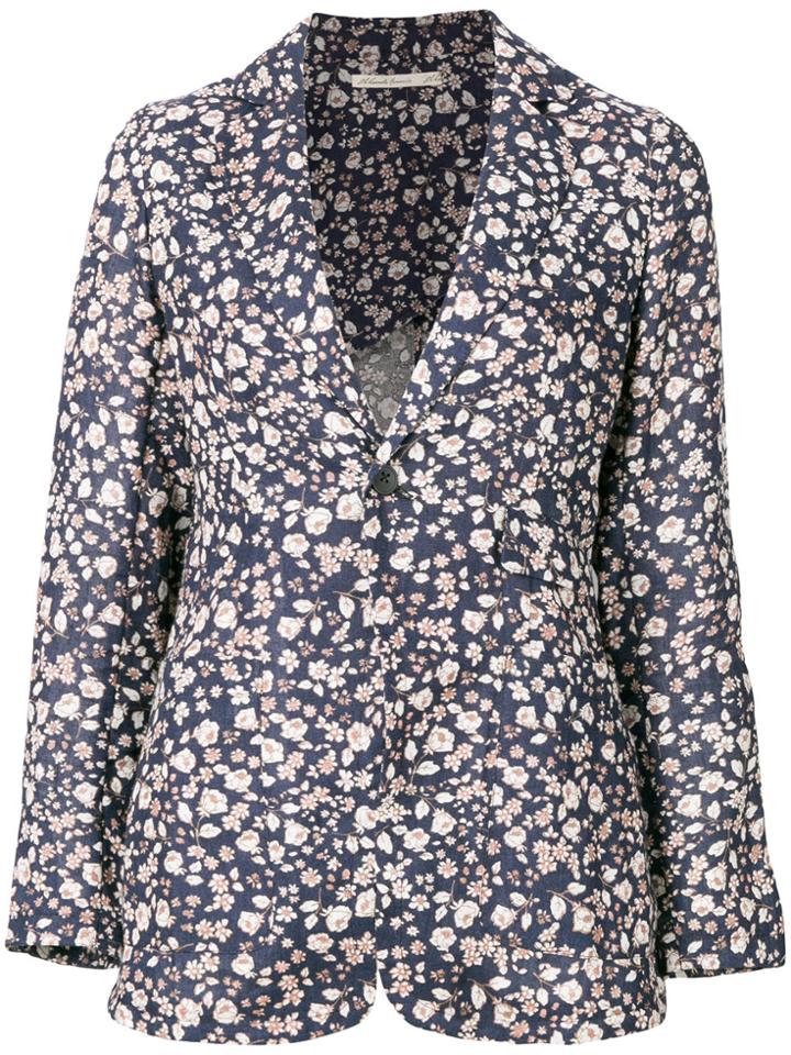 Aleksandr Manamïs Floral Print Tailored Blazer - Blue