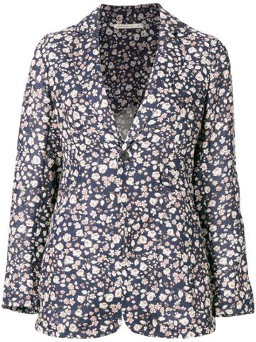 Aleksandr Manamïs Floral Print Tailored Blazer - Blue