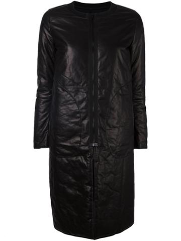 Ahirain Leather Zip Coat, Women's, Size: Xs, Black, Lamb Skin/polyamide/polyester/spandex/elastane