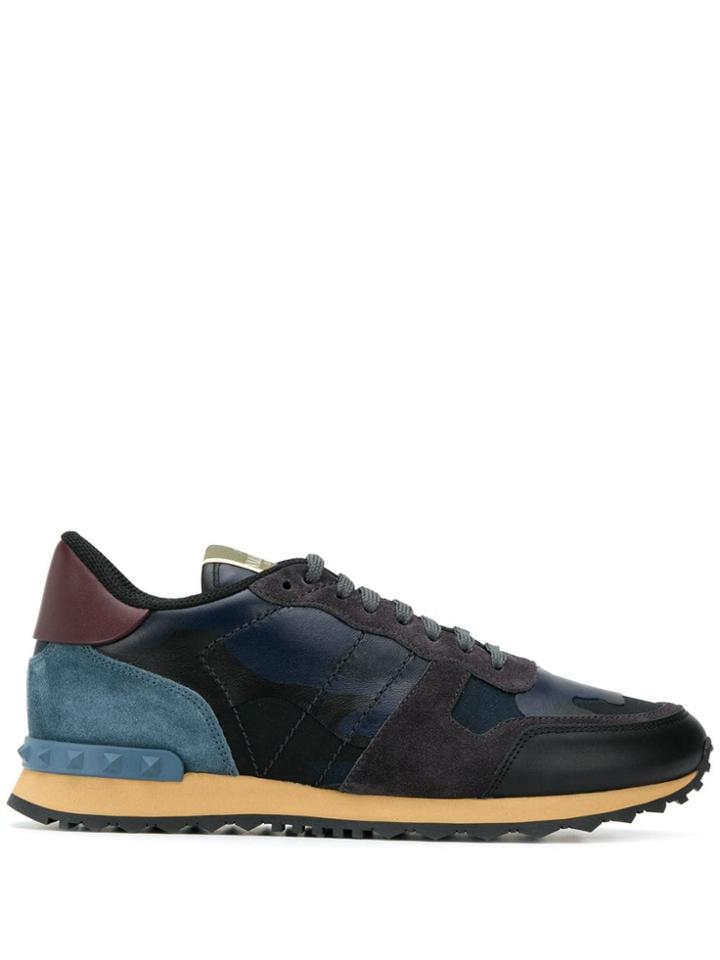 Valentino Valentino Garavani Rockrunner Camouflage Sneakers - Blue