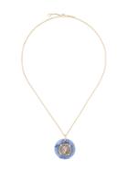 Dubini 18kt Yellow Gold Domitian Medallion Necklace - Blue