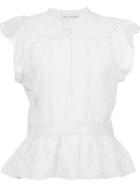 Ulla Johnson 'oksana Gardenia' Top, Women's, Size: 6, White, Cotton/silk