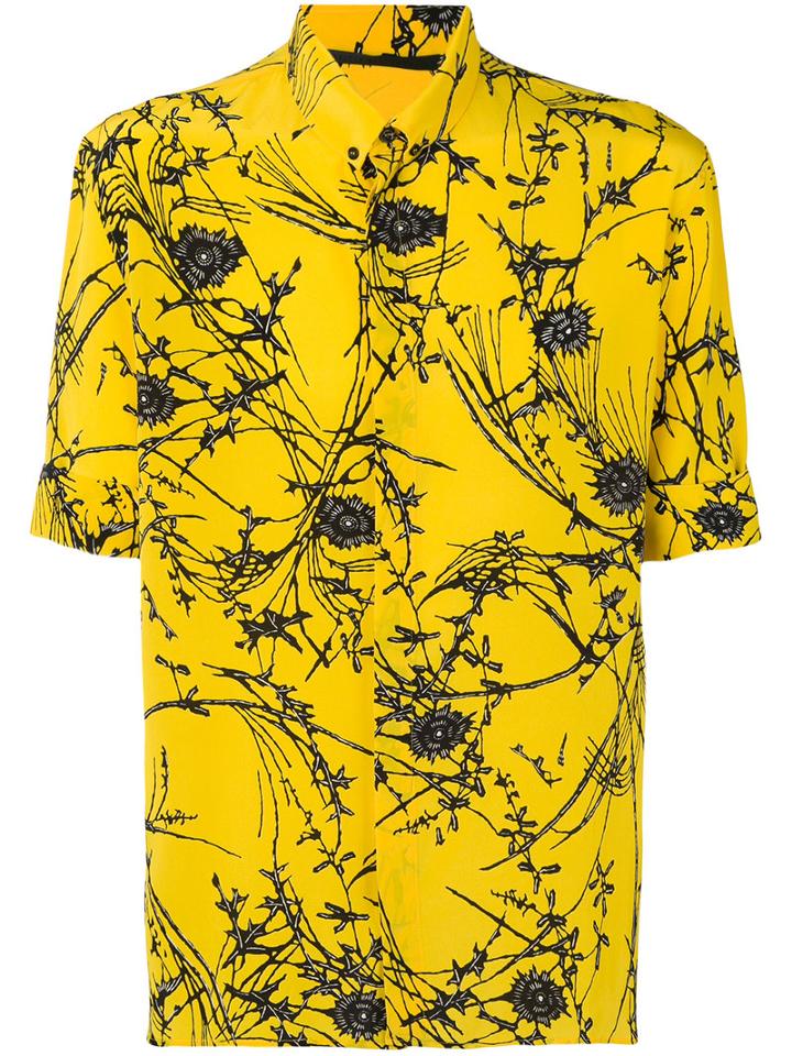 Haider Ackermann - Printed Shirt - Men - Silk - Xl, Yellow/orange, Silk