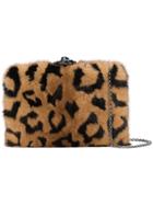Oscar De La Renta Rogan Box Clutch - Brown