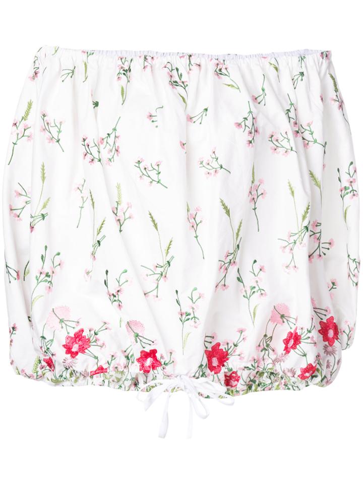 Marques'almeida Floral Off Shoulder Blouse - White