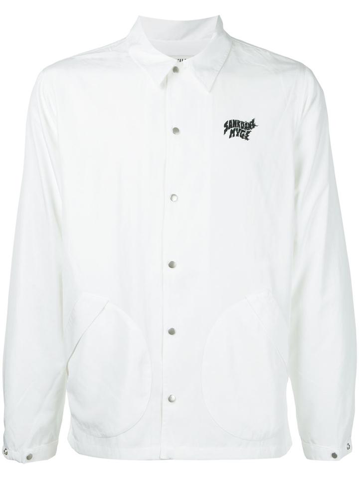 Sankuanz - Logo Patch Jacket - Men - Nylon/polyester - S, White, Nylon/polyester