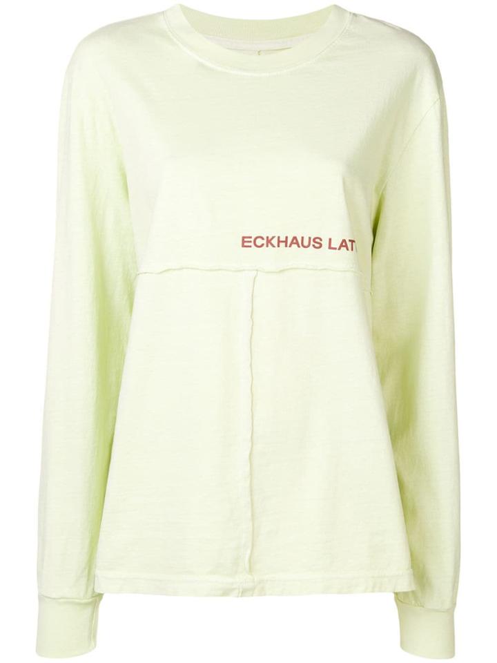 Eckhaus Latta Logo Print Jumper - Green