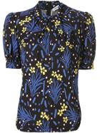 Self-portrait Twisted Neck Blouse - Blue