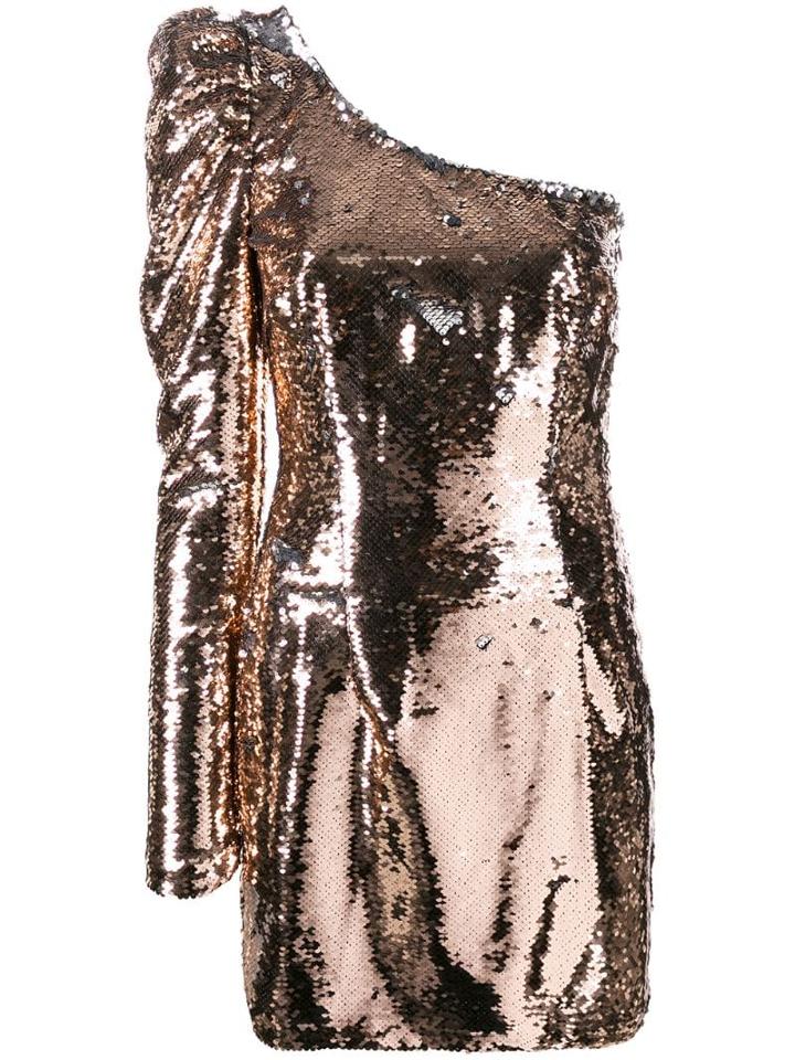 Amen Sequin One Shoulder Dress - Pink