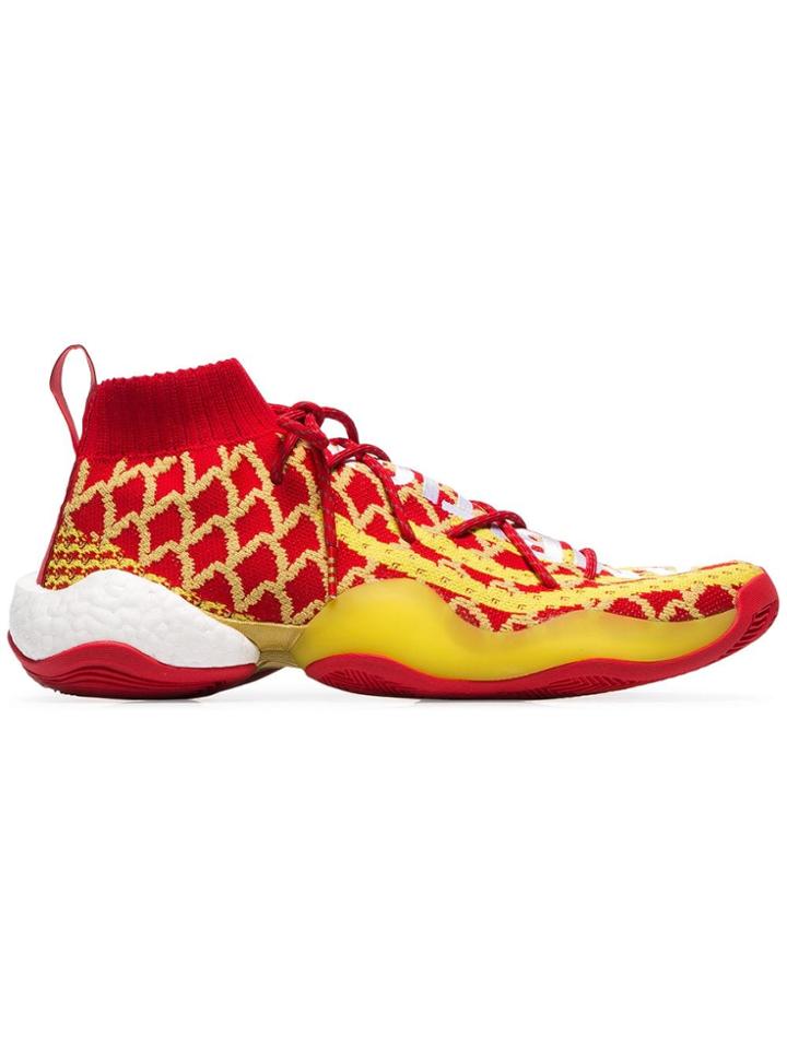 Adidas X Pharell Williams Cny Byw Cotton Low Top Sneakers - Red