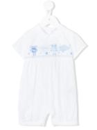 Fendi Kids - Embroidered Romper - Kids - Cotton - 3 Mth, White