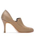 Sarah Chofakian Leather Panelled Pumps - Nude & Neutrals