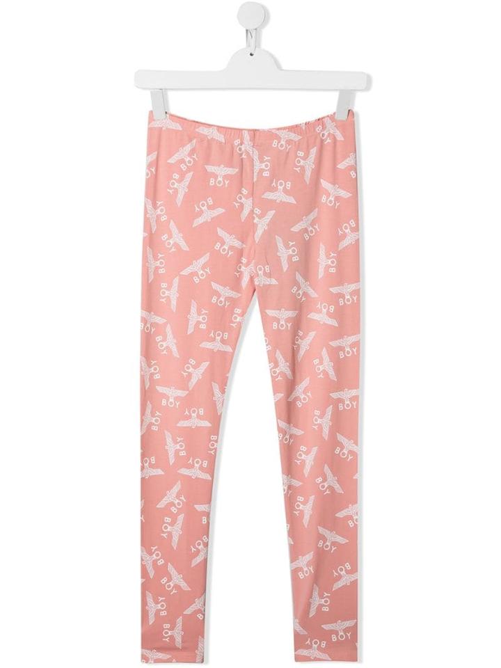 Boy London Kids Teen Monogram Leggings - Pink