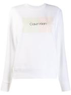 Calvin Klein Logo Printed Sweatshirt - White