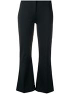 Pinko Flare Cropped Trousers - Black