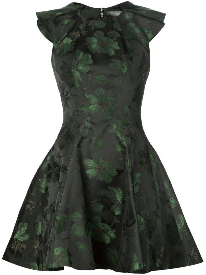 Alexander Mcqueen Hibiscus Jacquard Dress