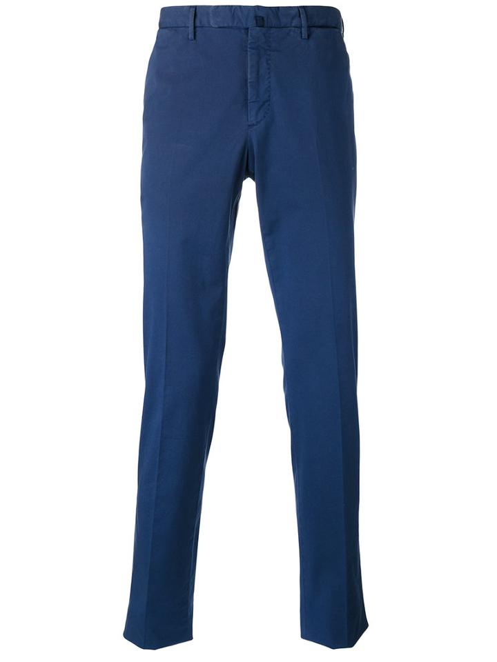 Incotex - Chino Trousers - Men - Cotton/spandex/elastane - 52, Blue, Cotton/spandex/elastane