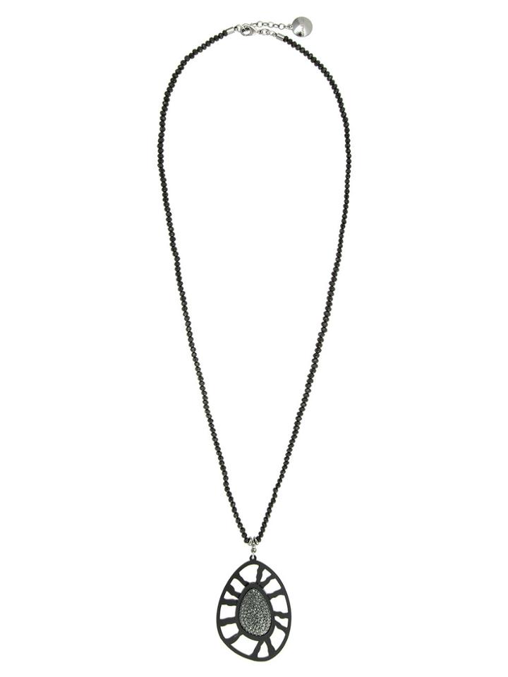 Camila Klein Resin Long Necklace - Metallic